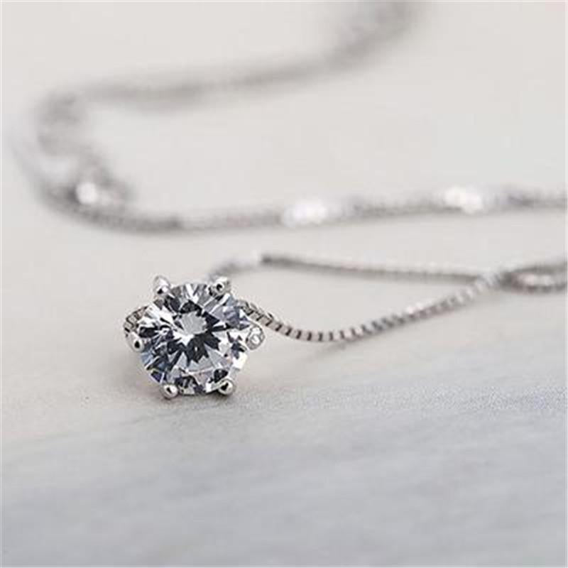 Women Fashion Simple Rhinestone Choker Necklace